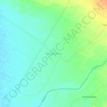 Carte topographique Santa Elena, altitude, relief