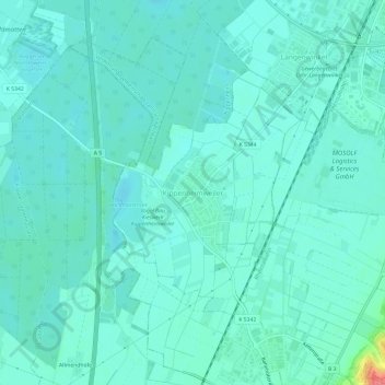 Carte topographique Kippenheimweiler, altitude, relief