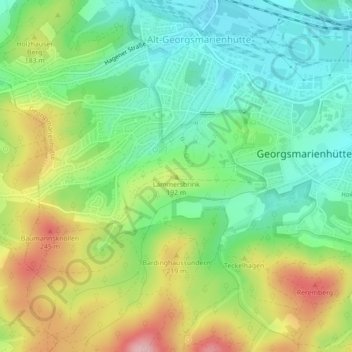 Carte topographique Lammersbrink, altitude, relief