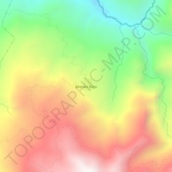 Carte topographique Matiavi Bajo, altitude, relief