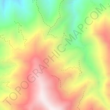Carte topographique El Guamo, altitude, relief