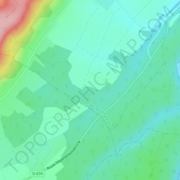Carte topographique Sentier des Magniers, altitude, relief