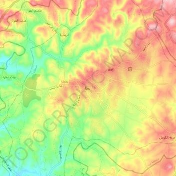 Carte topographique Yatta, altitude, relief