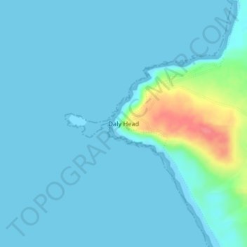 Carte topographique Daly Head, altitude, relief