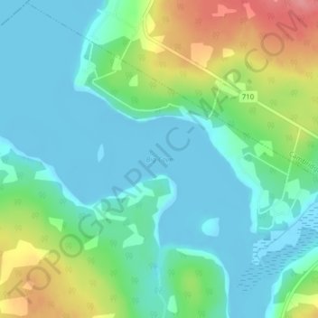Carte topographique Big Cove, altitude, relief