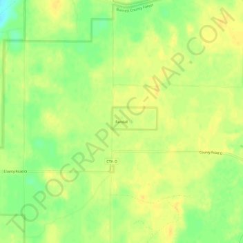 Carte topographique Randall, altitude, relief