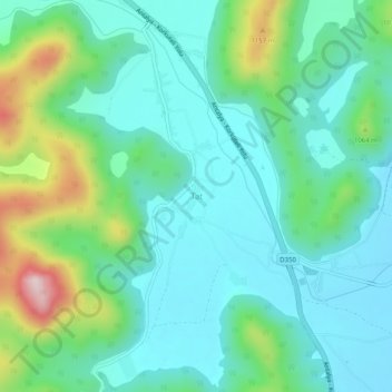 Carte topographique Tat, altitude, relief