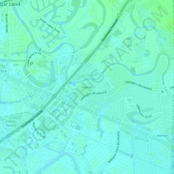 Carte topographique Paynes, altitude, relief