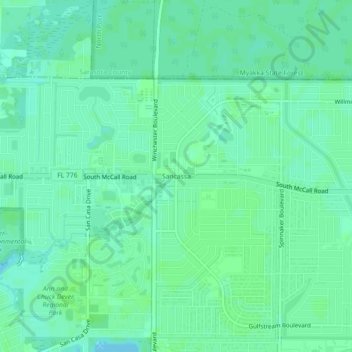 Carte topographique Sancassa, altitude, relief