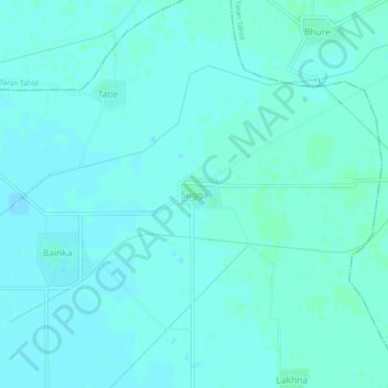 Carte topographique Sugga, altitude, relief