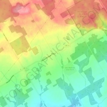 Carte topographique Edgar, altitude, relief