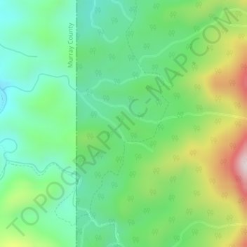 Carte topographique Cohutta Wildlife Management Area, altitude, relief