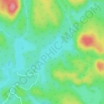 Carte topographique Lac McTavish, altitude, relief