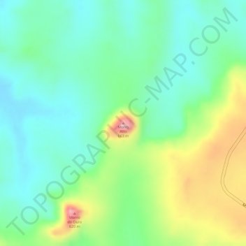 Carte topographique Morro Alto, altitude, relief