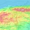 Carte topographique Caracas, altitude, relief
