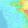 Carte topographique Vadakara, altitude, relief