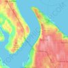 Carte topographique Tacoma Narrows, altitude, relief