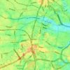 Carte topographique Arrondissement de Shinjuku, altitude, relief