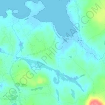 Carte topographique Keadew, altitude, relief