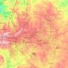 Carte topographique City of Ekurhuleni Metropolitan Municipality, altitude, relief
