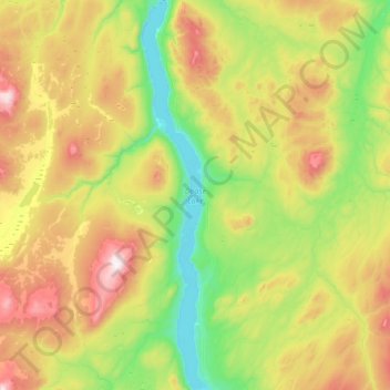 Carte topographique Dease Lake, altitude, relief