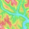 Carte topographique Manaurie, altitude, relief