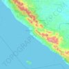 Carte topographique Bengkulu, altitude, relief