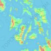Carte topographique Visayas, altitude, relief