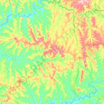 Carte topographique Lapa, altitude, relief