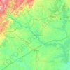 Carte topographique Lake Hartwell, altitude, relief