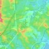 Carte topographique Wakefield, altitude, relief