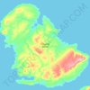 Carte topographique Cameron Island, altitude, relief