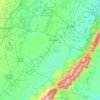 Carte topographique Clarke County, altitude, relief