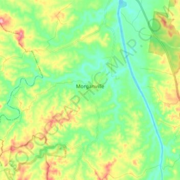 Carte topographique Morganville, altitude, relief