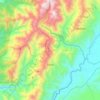 Carte topographique Leiva, altitude, relief