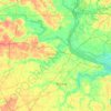 Carte topographique Hertford County, altitude, relief