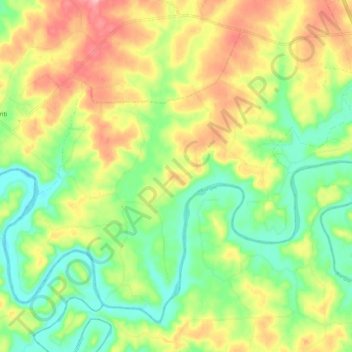 Carte topographique Atafona, altitude, relief