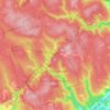Carte topographique Browns Mountain, altitude, relief