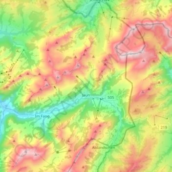 Carte topographique Bellegarde, altitude, relief