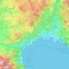 Carte topographique Languedoc-Roussillon, altitude, relief