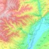 Carte topographique 韩城市, altitude, relief