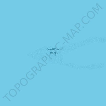 Carte topographique Swallow Reef, altitude, relief