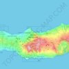 Carte topographique Ribeira Grande, altitude, relief