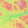 Carte topographique Area H (Canim Lake/Forest Grove), altitude, relief