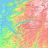 Carte topographique Sandnes, altitude, relief