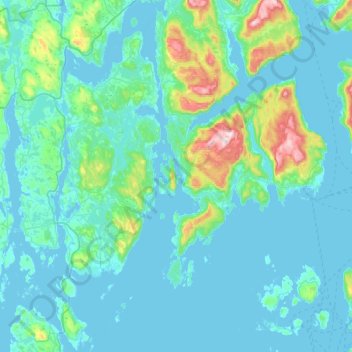 Carte topographique Tysvær, altitude, relief