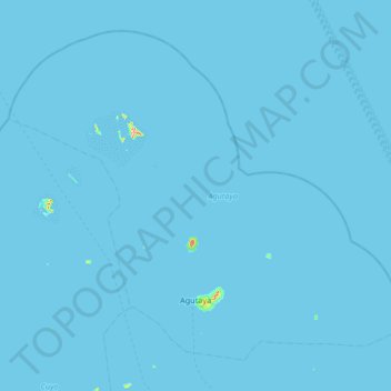 Carte topographique Agutaya, altitude, relief