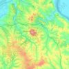 Carte topographique Vozdovac Urban Municipality, altitude, relief