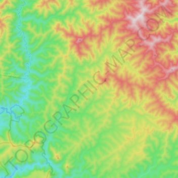 Carte topographique Ryans, altitude, relief
