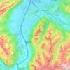 Carte topographique Liechtenstein, altitude, relief